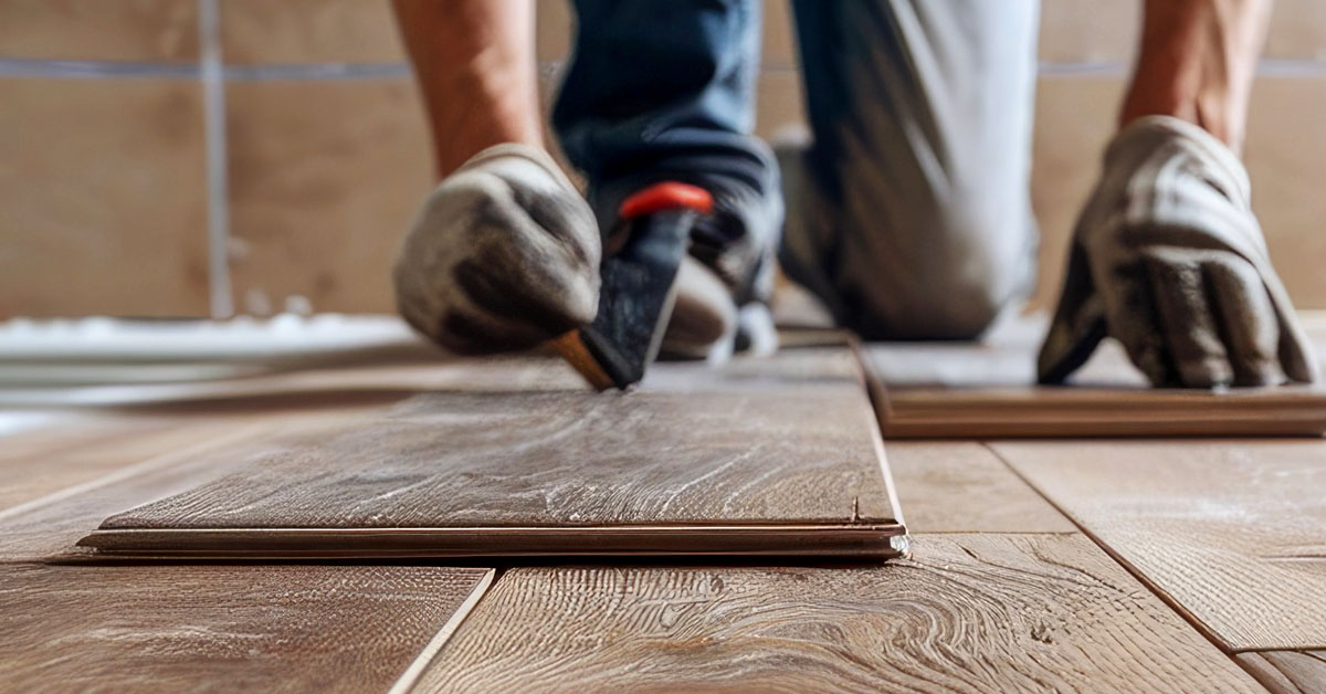 Wooden flooring. home renovation, construction, new floor